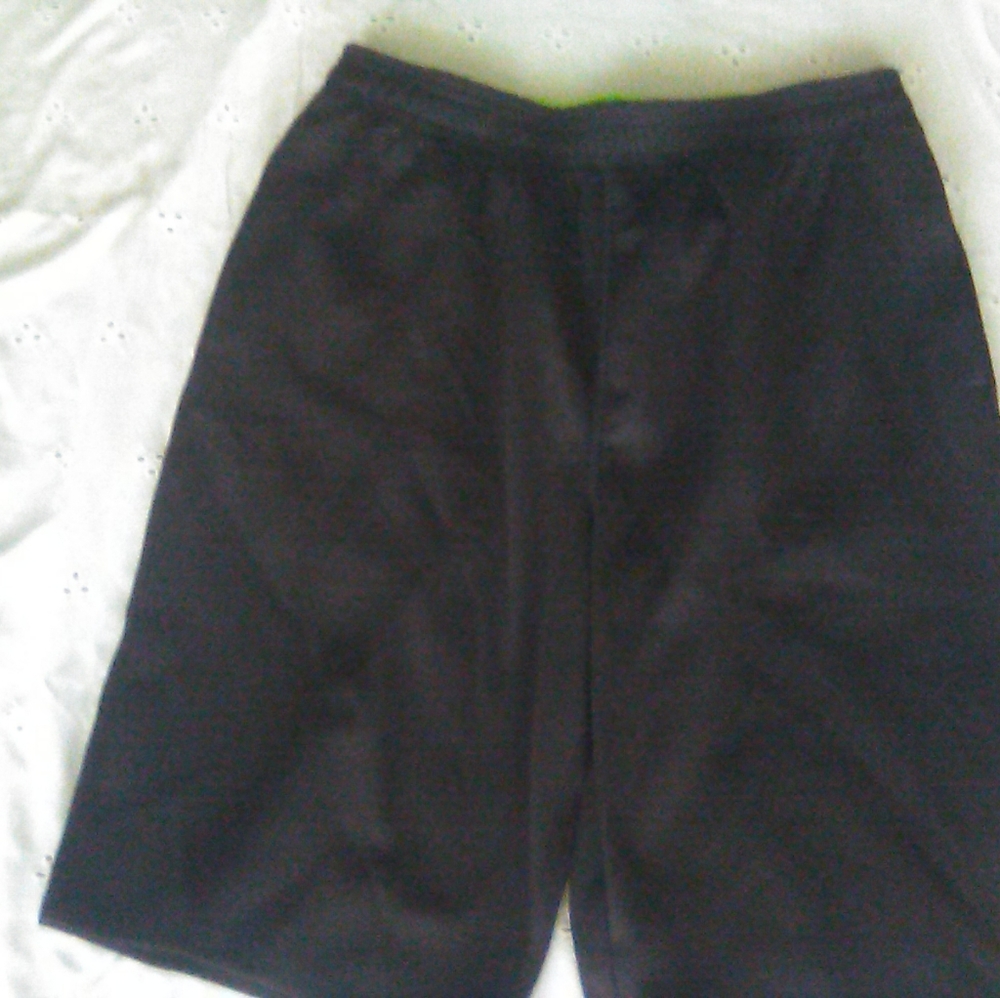 Black Polyester Shorts